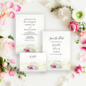 Floral Tea Cup met roze rozen bruiloft Kaart