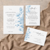 Bloemenschets-reactiekaart RSVP Kaartje (Personaliseer de collectie van deze zelfstandige maker.)
