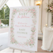 Het is een meisjestuin bloemboog roze babyshower kaart