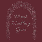 Eenvoudige Bruiloft Poort Rood Bloemen Plaatskaartje