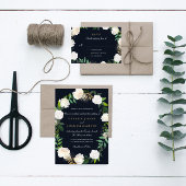 Bloemenkrans Blush Navy Gold bruiloft uitnodiging