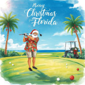 Golf Merry Kerstmis met de kerstman die golfer spe