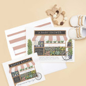 Blauwe Bloem Kar Overeenkomstige Metselwerk Pot Bedankkaart