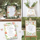 Waterverf Vloertuindoucheruimten en Kaarten Poster