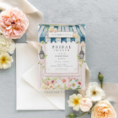 Bloementuin display douche informatiekaartje