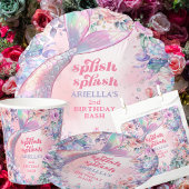 Flower Glitter Mermaid Tail 2nd Birthday Servet