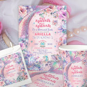 Flower Glitter Mermaid Tail 3rd Birthday Bedankzakje