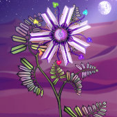 Bloem in het Notitieboek van de woestijnwervelfoto