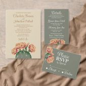 Prickly Pear Cactus Bloemen Elegante Cactus Bruilo Kaart (Personaliseer de collectie van deze zelfstandige maker.)