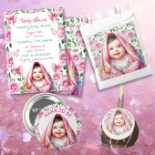 Nana To Be | Floral Baby shower Ronde Button 5,7 Cm