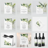 Bloemen en groen Verloving Kaart