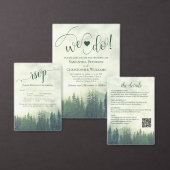 Rustic 16 Table Green Forest Wedding Seating Chart Poster (Personaliseer de collectie van deze zelfstandige maker.)