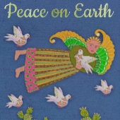 Peace on Earth Angel met Dove Flat Kaart