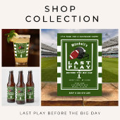 Football vrijgezellenfeest laatste spel voor grote bier etiket