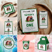 Football eerste jaar down 1e verjaardag ticket kaart