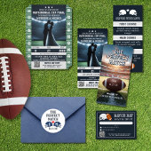 De perfecte match Football bruiloft monogram Papieren Bordje