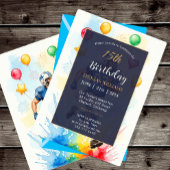 Voetballer Verjaardagsfeest Uitnodiging, Ballonnen Kaart