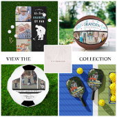 Beste opa op transactiebasis | Monogram fotocollag Golfhanddoek