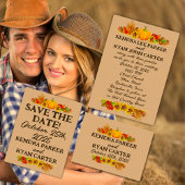 Boeren herfstoogst bruiloft briefkaart