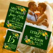 Bright Flowers and Bright Green Text Bruidsmeisjes T-shirt