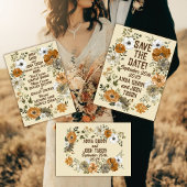 Earth-Toned Rustic Flowers bruiloft gastenboek