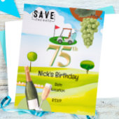 Golf Sparen de datum Golf Tournament met golf uitz Aankondigingskaart