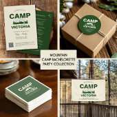 Modern Mountain Camping Bachelorette Party Servet