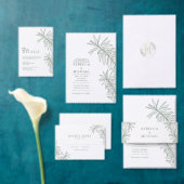 Forest Green Eenvoudige Botanische Zitting Chart P Poster (Personaliseer de collectie van deze zelfstandige maker.)