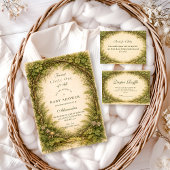 Forest Greenery Storybook Diapper Raffle Informatiekaartje