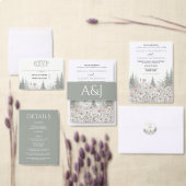 Forest Meadow Wedding RSVP Kaartje (Personaliseer de collectie van deze zelfstandige maker.)