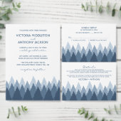 Blue Forest Range Woodland bruiloft dank u Briefkaart (Personaliseer de collectie van deze zelfstandige maker.)