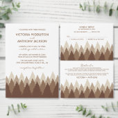 Brown Forest Range Woodland Bruiloft Save The Date (Personaliseer de collectie van deze zelfstandige maker.)