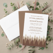 Brown Forest Range Woodland Bruiloft Save The Date (Personaliseer deze collectie van deze onafhankelijke maker. Test)