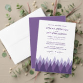 Paarse Forest Range Woodland bruiloft Informatiekaartje (Personaliseer deze collectie van deze onafhankelijke maker. Test)