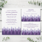 Paarse Forest Range Woodland Bruiloft Save the Dat Save The Date (Personaliseer de collectie van deze zelfstandige maker.)