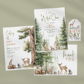 Woodland Animals Party Time Verjaardag Papier Bord