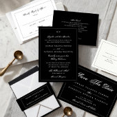 Ingelijst | Elegant Wit Bruiloftsmonogram Menu