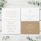 Landschap Gold Caramel Formele kalligrafie Elegant Kaart (Personaliseer de collectie van deze zelfstandige maker.)