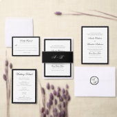 Formele Klassieke Zwart & Wit Script Fotobruiloft Bedankkaart (Personaliseer de collectie van deze zelfstandige maker.)