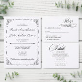 Formele Elegante dubbele zijprogrammakaart Programmakaart (Personaliseer de collectie van deze zelfstandige maker.)