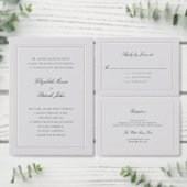 Formal Modern Classic Elevated Ivory Wedding RSVP (Personaliseer de collectie van deze zelfstandige maker.)