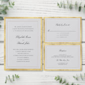 Formal Modern Classic Gold Ivory Wedding Program (Personaliseer de collectie van deze zelfstandige maker.)