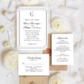 Formeel script en typografie Monogram Kaart