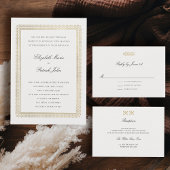 Modern Classic Formal Golden Lys Wedding Program