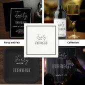 Modern Minimalistisch Zwart tekst Wit Servet