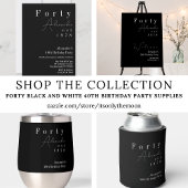 40 zwart-wit 40e verjaardag blikjeskoeler