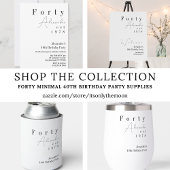 Veertig minimale 40e verjaardag partij gunst