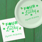 Vier keer gelukkige 4e verjaardag bedankdoosjes