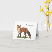 Collection Fox Note Card Kaart (Gele Bloem)