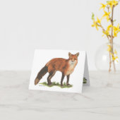 Collection Fox Note Card Kaart (Gele Bloem)